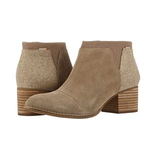 TOMS Loren Tan Suede Booties